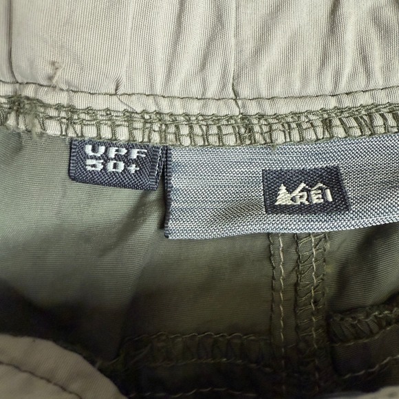 REI Mens Olive Green Convertible‎ Hiking Pants Size L 30 - Picture 7 of 12